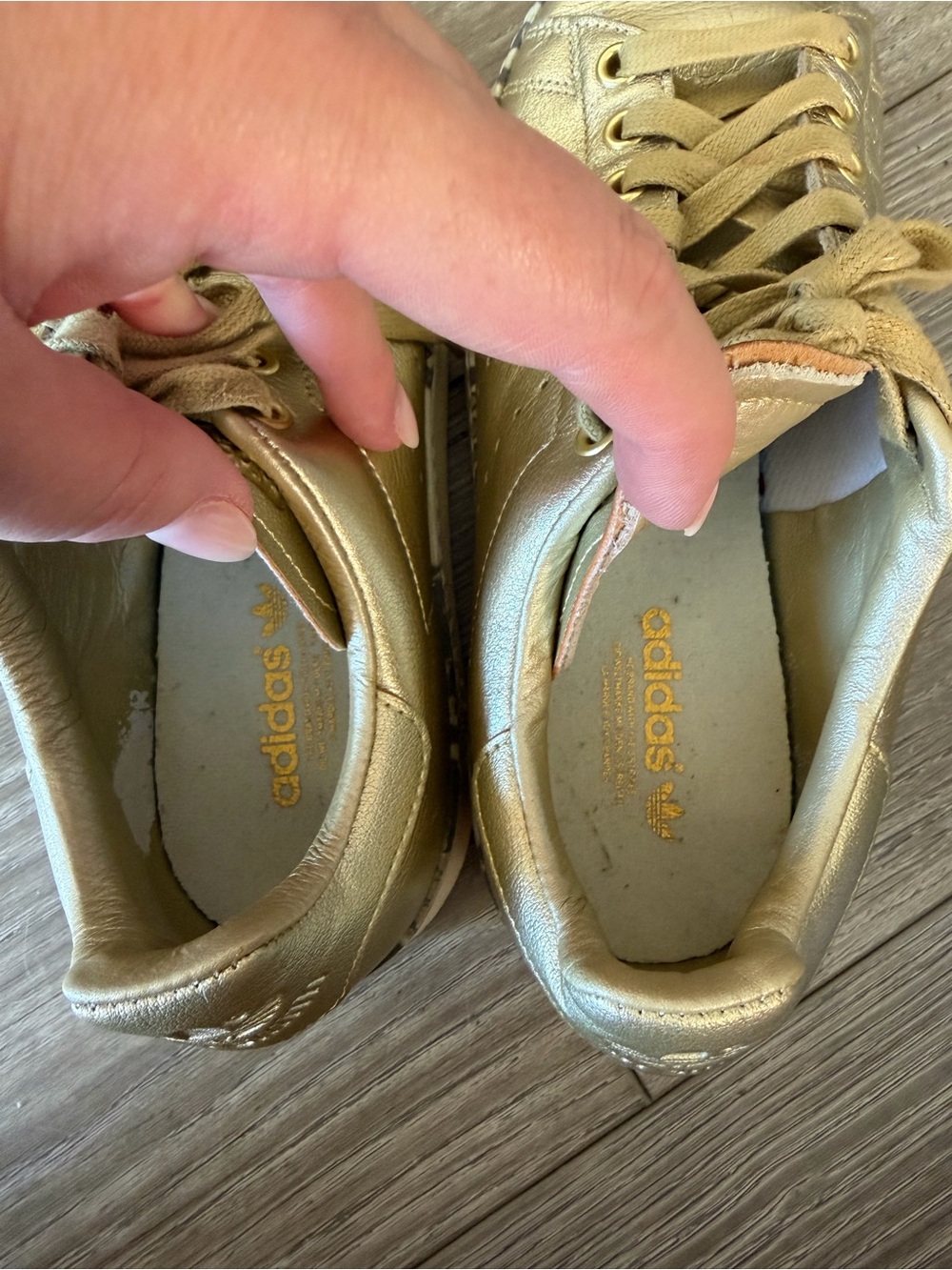 adidas Stan Smith New Bold Gold Metallic Snake Womens 7.5 F34120 Sneakers - Picture 8 of 8